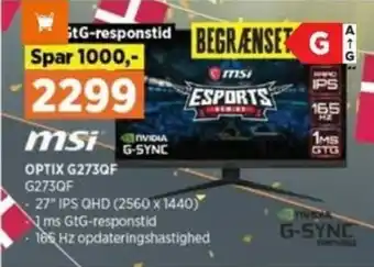 Power MSI Optix G273QF tilbud