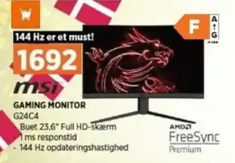 Power Gaming Monitor G24C4 tilbud