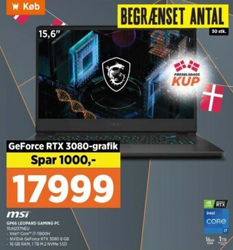 Power Msi GP66 Leopard Gaming Pc 11UH237NEU tilbud