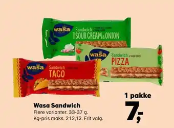 Kvickly Wasa sandwich tilbud