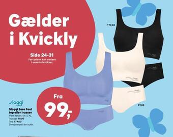 Kvickly Sloggi zero feel top eller trusser tilbud
