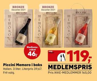 SuperBrugsen Piccini memoro i boks tilbud