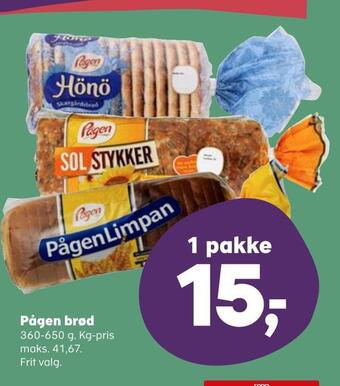 Kvickly Pågen brød tilbud