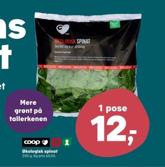 SuperBrugsen Økologisk spinat tilbud