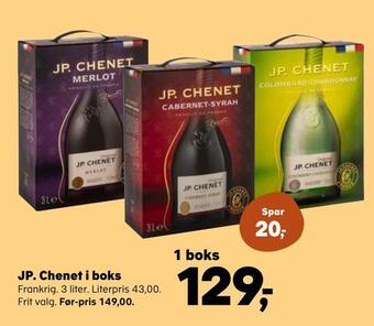 Kvickly Jp. chenet i boks tilbud