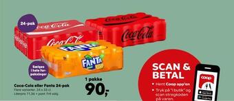 Kvickly Coca-cola eller fanta 24-pak tilbud