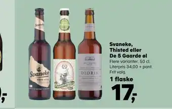 Kvickly Svaneke, thisted eller de 5 gaarde øl tilbud