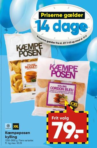 Bilka Kæmpeposen kylling tilbud