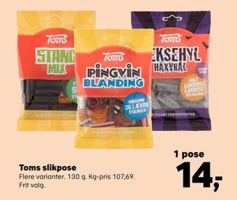 SuperBrugsen Toms slikpose tilbud