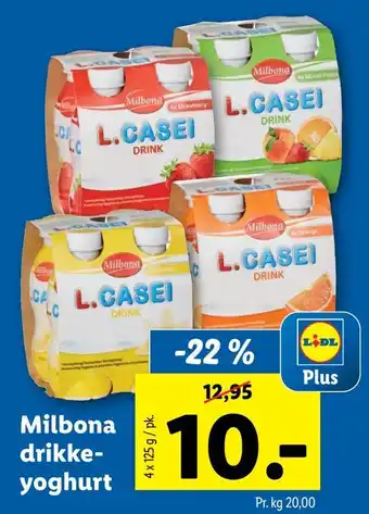 Lidl Milbona drikkeyoghurt tilbud