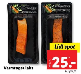 Lidl Varmrøget laks tilbud