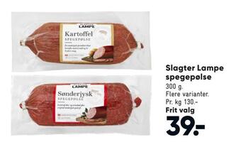 Bilka Slagter lampe spegepølse tilbud