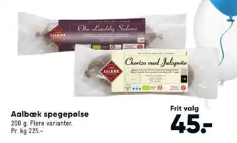 Bilka Aalbæk spegepølse tilbud
