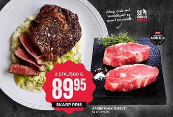 MENY Argentinsk ribeye tilbud