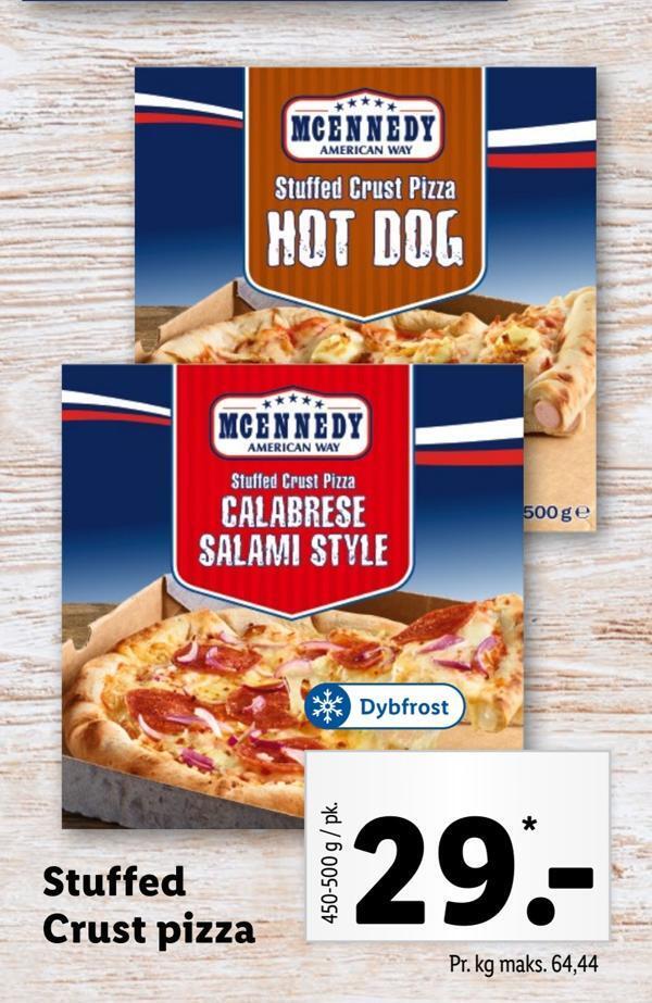 Stuffed crust pizza tilbud hos Lidl