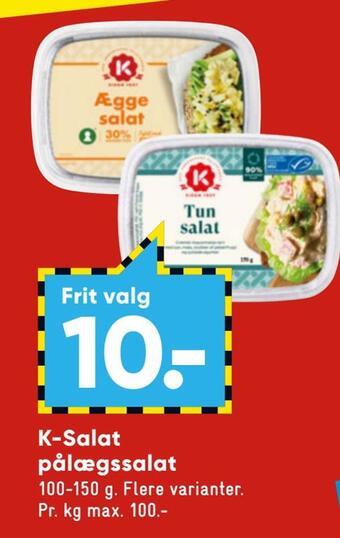 Bilka K-salat pålægssalat tilbud