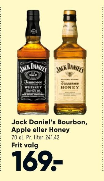 Bilka Jack daniel's bourbon, apple eller honey tilbud