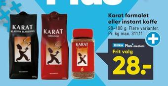 Bilka Karat formalet eller instant kaffe tilbud