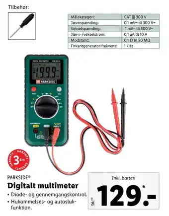 Lidl Digitalt multimeter tilbud