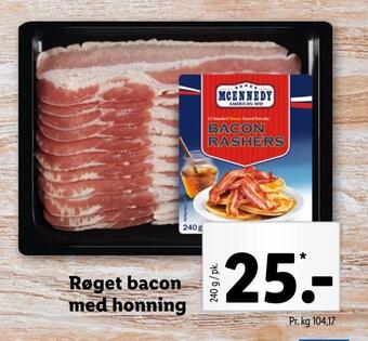 Lidl Røget bacon med honning tilbud