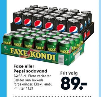Bilka Faxe eller pepsi sodavand tilbud