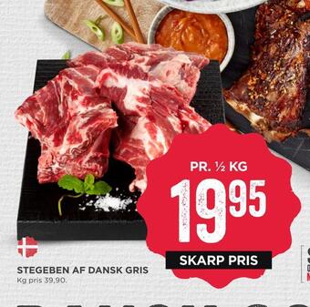 MENY Stegeben af dansk gris tilbud
