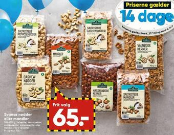 Bilka Svansø nødder eller mandler tilbud