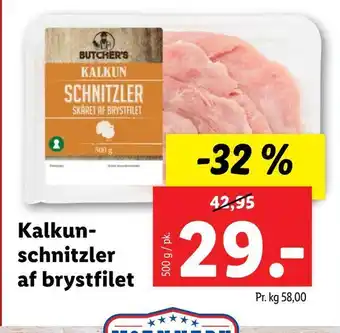 Kalkunschnitzler af brystfilet