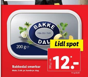 Lidl Bakkedal smørbar tilbud
