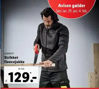 Lidl Strikket fleecejakke tilbud