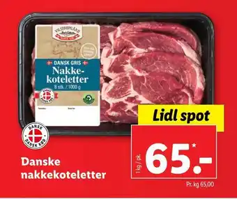 Lidl Danske nakke koteletter tilbud