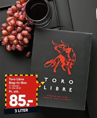 Bilka Toro libre bag-in-box tilbud