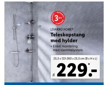 Lidl Teleskopstang med hylder tilbud