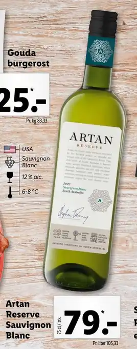Lidl Artan reserve sauvignon blanc tilbud