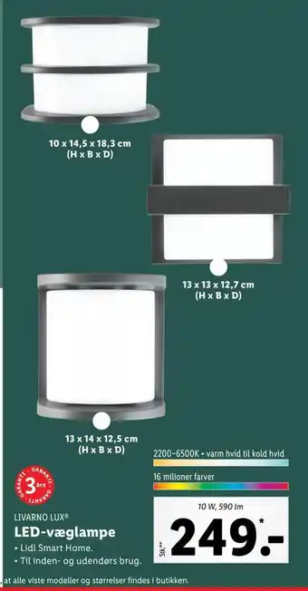 Led-væglampe