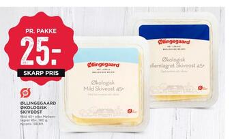 MENY Øllingegaard økologisk skiveost tilbud