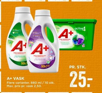 MENY A+ vask tilbud