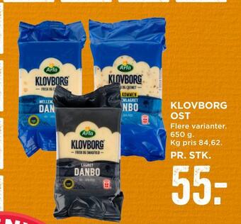 MENY Klovborg ost tilbud