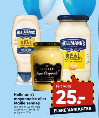 Hellmann's mayonnaise eller maille sennep