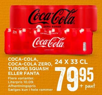 MENY Coca-cola, coca-cola zero, tuborg squash eller fanta tilbud