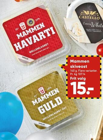 Bilka Mammen skiveost tilbud