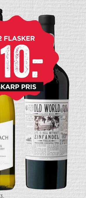 MENY Old world zinfandel tilbud