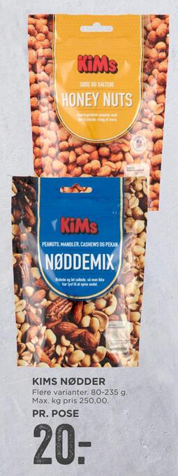 MENY Kims nødder tilbud