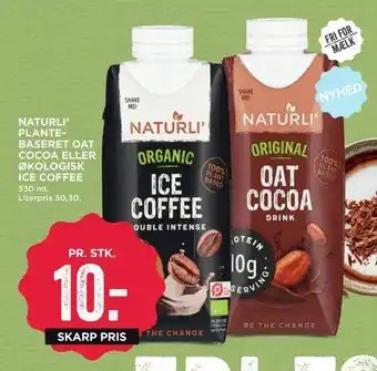 Naturli' plante baseret oat cocoa eller økologisk ice coffee