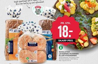 MENY Schulstad levebrød rugbrød eller hvedebrød tilbud