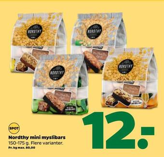 Netto Nordthy mini myslibars tilbud