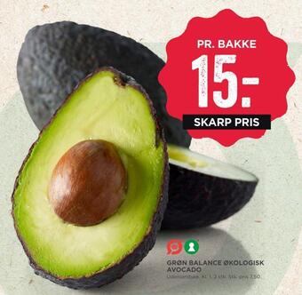 MENY Grøn balance økologisk avocado tilbud