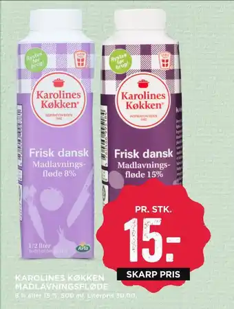 MENY Karolines køkken madlavningsfløde tilbud