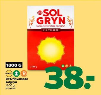 Netto Ota finvalsede solgryn tilbud