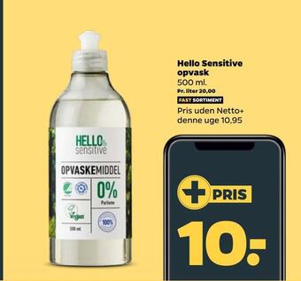 Netto Hello sensitive opvask tilbud